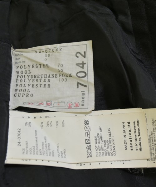 sacai（サカイ）スラックス 黒 サイズ:0(XS位) レディース/2200708237021