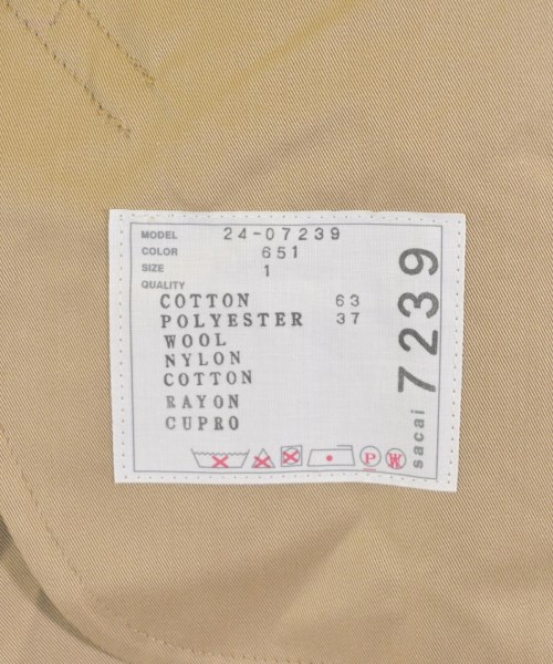 sacai（サカイ）コート ベージュ サイズ:F レディース/2200709819011