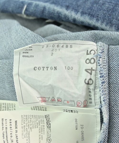 sacai（サカイ）ブラウス 青 サイズ:2(M位) レディース/2200663452095