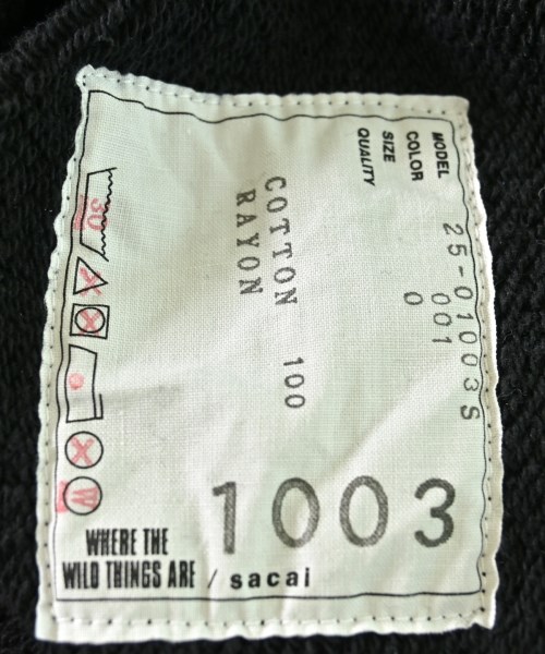 sacai（サカイ）パーカー 黒 サイズ:0(XS位) レディース/2200661679203