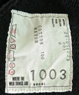 sacai（サカイ）パーカー 黒 サイズ:0(XS位) レディース/2200661679203