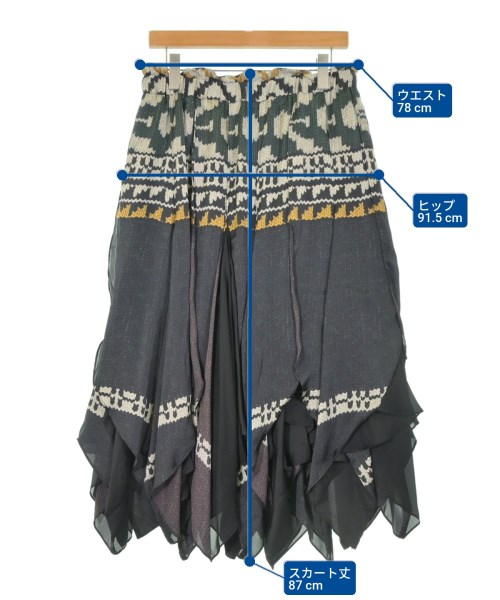 sacai（サカイ）ロング・マキシ丈スカート 黒 サイズ:3(L位) レディース/2200665125133