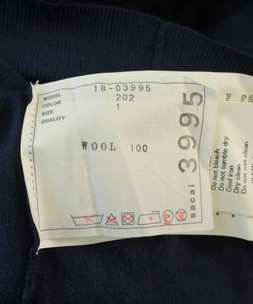sacai（サカイ）ニット・セーター 紺 サイズ:1(S位) レディース/2200662860327
