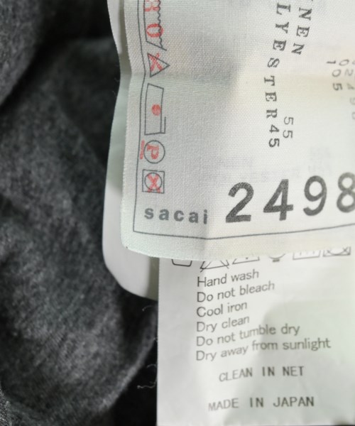 sacai（サカイ）ワンピース グレー サイズ:1(S位) レディース/2200665848018