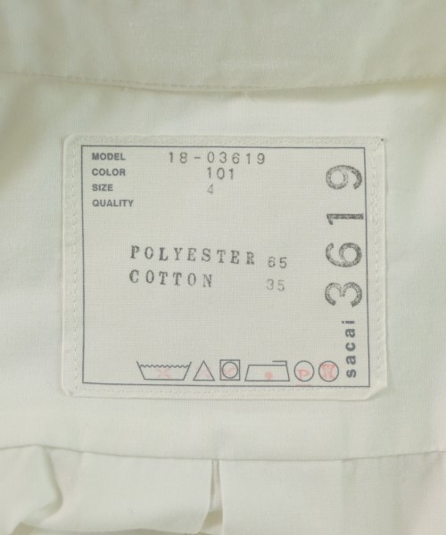 sacai（サカイ）カジュアルシャツ 白 サイズ:4(XL位) レディース/2200666598042