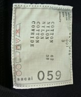 sacai（サカイ）ワンピース 黒 サイズ:3(L位) レディース/2200666697028