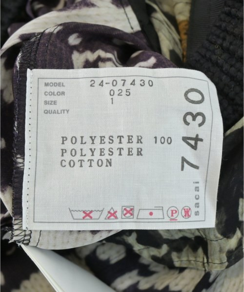 sacai（サカイ）ワンピース 黒 サイズ:1(S位) レディース/2200667699038