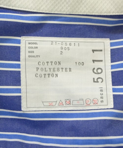 sacai（サカイ）カジュアルシャツ 青 サイズ:2(M位) レディース/2200669330045