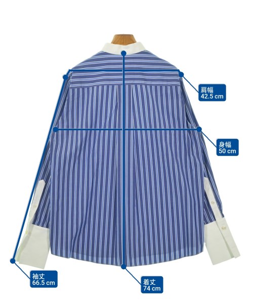 sacai（サカイ）カジュアルシャツ 青 サイズ:2(M位) レディース/2200669330045