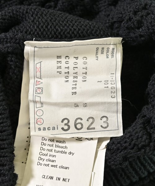 sacai（サカイ）ニット・セーター 黒 サイズ:2(M位) レディース/2200669330083