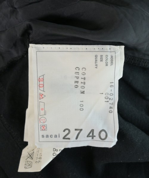 sacai（サカイ）ノースリーブ 黒 サイズ:1(S位) レディース/2200667167032