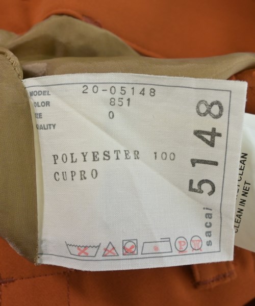 sacai（サカイ）その他 オレンジ サイズ:0(XS位) レディース/2200670661077