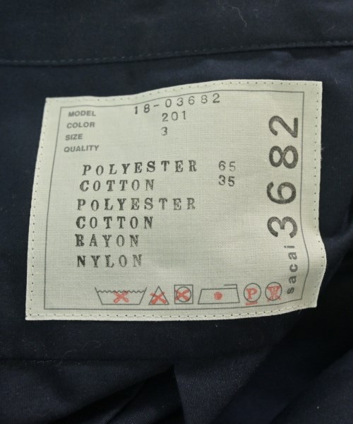 sacai（サカイ）ブラウス 紺 サイズ:3(L位) レディース/2200671063023