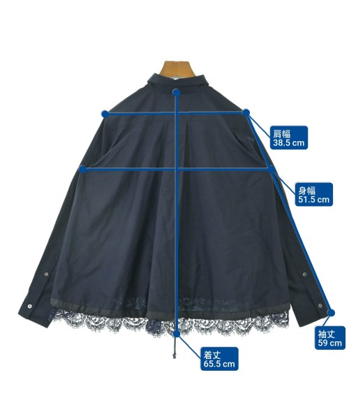 sacai（サカイ）ブラウス 紺 サイズ:3(L位) レディース/2200671063023