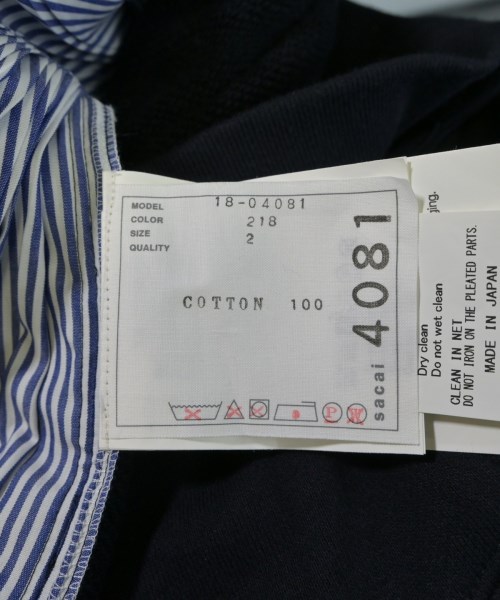 sacai（サカイ）スウェット 紺 サイズ:2(M位) レディース/2200671063030