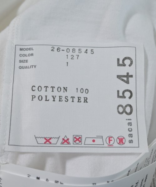 sacai（サカイ）Tシャツ・カットソー 白 サイズ:1(S位) レディース/2200671626020