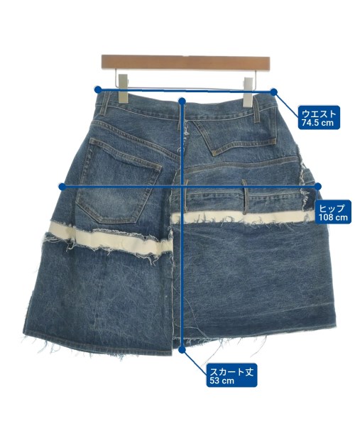 sacai（サカイ）ひざ丈スカート 紺 サイズ:2(M位) レディース/2200732074050