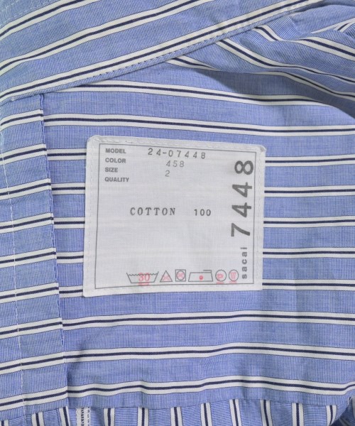 sacai（サカイ）カジュアルシャツ 青 サイズ:2(M位) レディース/2200733996030