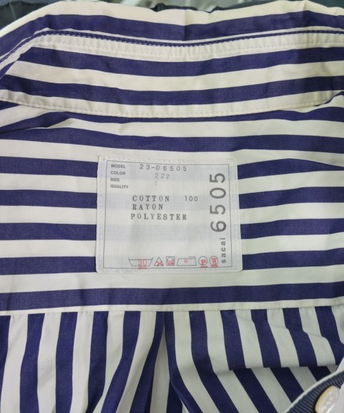 sacai（サカイ）カジュアルシャツ 紺 サイズ:1(S位) レディース/2200726659041
