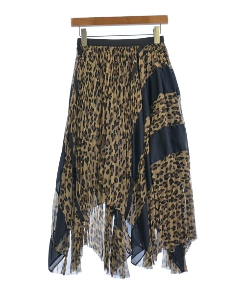 sacai（サカイ）ひざ丈スカート 茶 サイズ:0(XS位) レディース/2200726659096