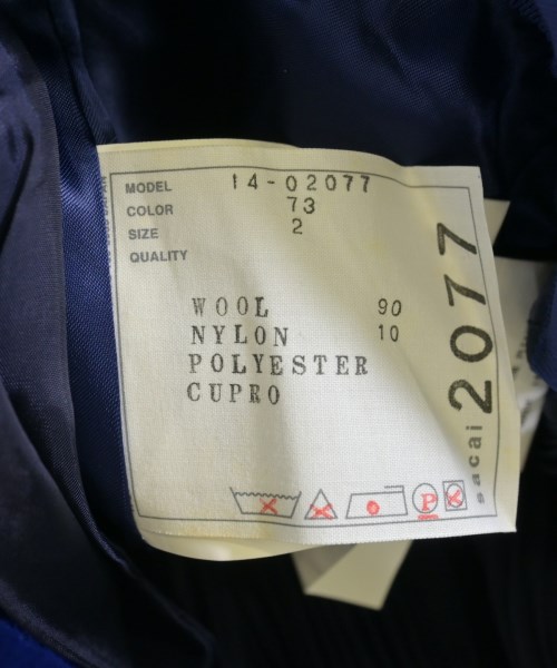sacai（サカイ）ひざ丈スカート 青 サイズ:2(M位) レディース/2200734284075