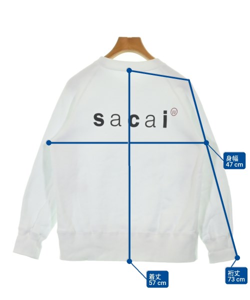sacai（サカイ）スウェット 白 サイズ:0(XS位) レディース/2200735233027