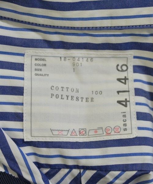 sacai（サカイ）シャツワンピース 青 サイズ:1(S位) レディース/2200736279031
