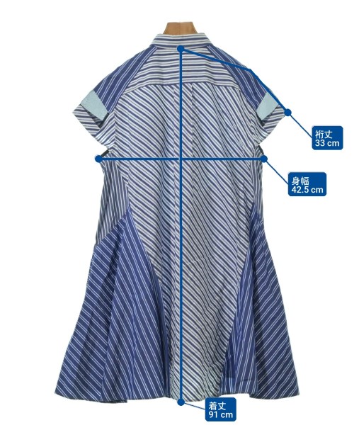 sacai（サカイ）シャツワンピース 青 サイズ:1(S位) レディース/2200736279031