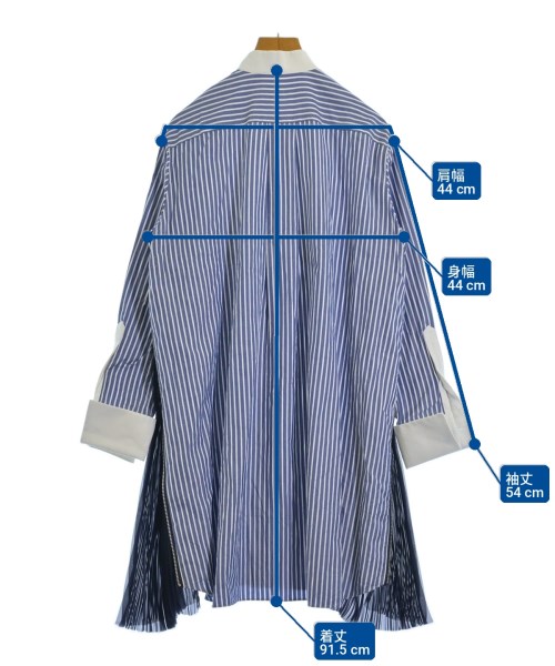sacai（サカイ）シャツワンピース 青 サイズ:1(S位) レディース/2200736279048