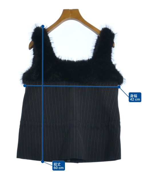 sacai（サカイ）ベスト 黒 サイズ:1(S位) レディース/2200736697019