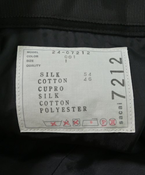 sacai（サカイ）スラックス 黒 サイズ:1(S位) レディース/2200736984317