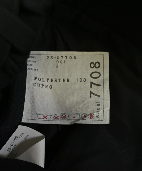 sacai（サカイ）スラックス 黒 サイズ:0(XS位) レディース/2200737379020
