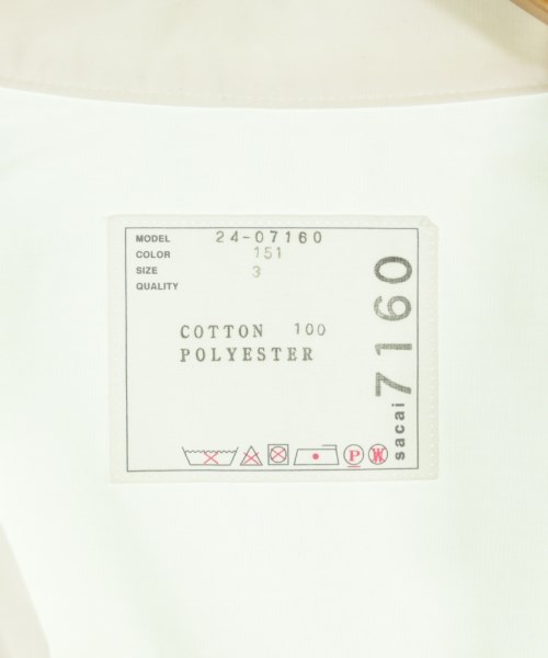 sacai（サカイ）ブラウス 白 サイズ:3(L位) レディース/2200721464060