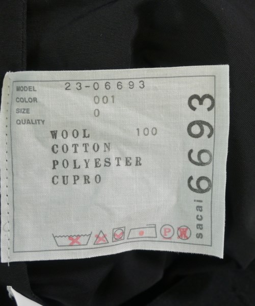 sacai（サカイ）ロング・マキシ丈スカート 黒 サイズ:0(XS位) レディース/2200721743028
