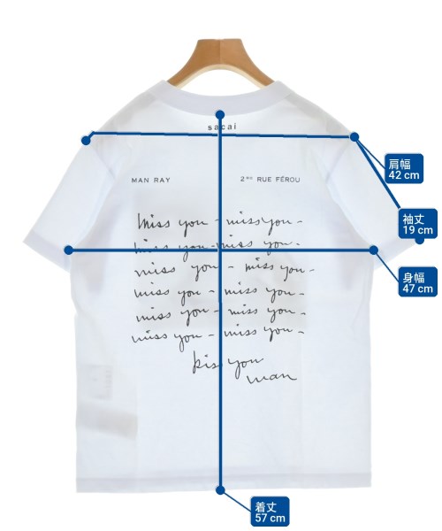 sacai（サカイ）Tシャツ・カットソー 白 サイズ:0(XS位) レディース/2200722543054