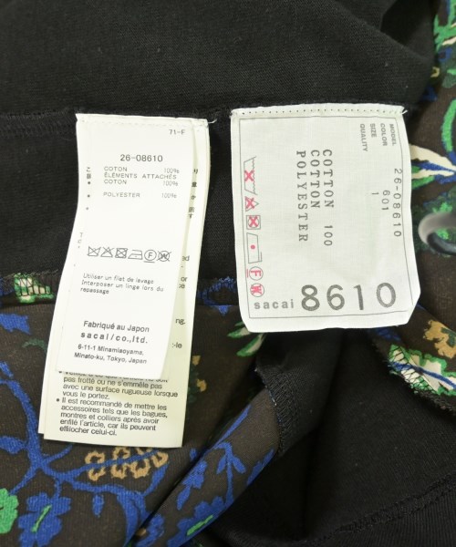 sacai（サカイ）Tシャツ・カットソー 黒 サイズ:1(S位) レディース/2200724387021