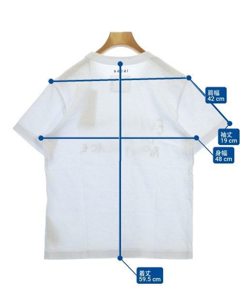 sacai（サカイ）Tシャツ・カットソー 白 サイズ:0(XS位) レディース/2200724387052