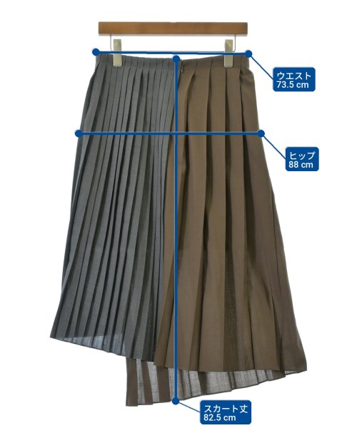 sacai（サカイ）ロング・マキシ丈スカート グレー サイズ:1(S位) レディース/2200725223090