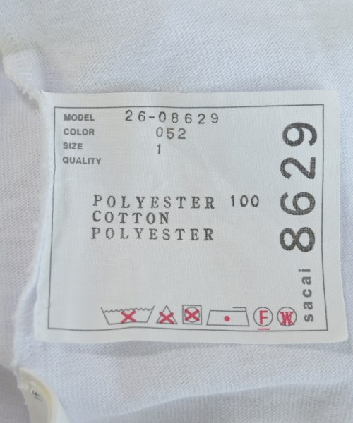 sacai（サカイ）Tシャツ・カットソー 白 サイズ:1(S位) レディース/2200721295084