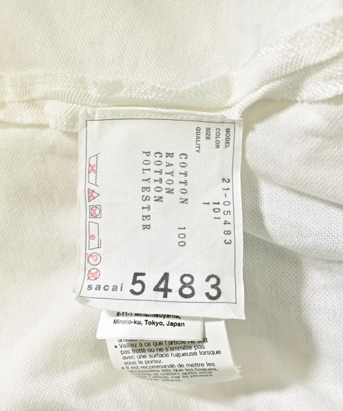 sacai（サカイ）Tシャツ・カットソー 白 サイズ:1(S位) レディース/2200721491073