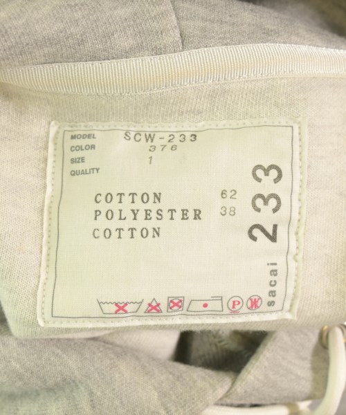sacai（サカイ）パーカー グレー サイズ:1(S位) レディース/2200726699016