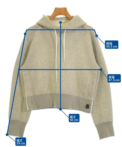 sacai（サカイ）パーカー グレー サイズ:1(S位) レディース/2200726699016