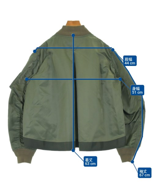 sacai（サカイ）ミリタリーブルゾン カーキ サイズ:1(S位) レディース/2200727384010