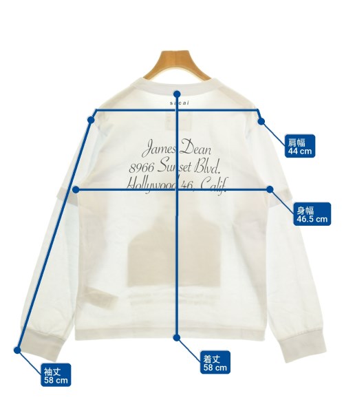 sacai（サカイ）Tシャツ・カットソー 白 サイズ:0(XS位) レディース/2200727384041