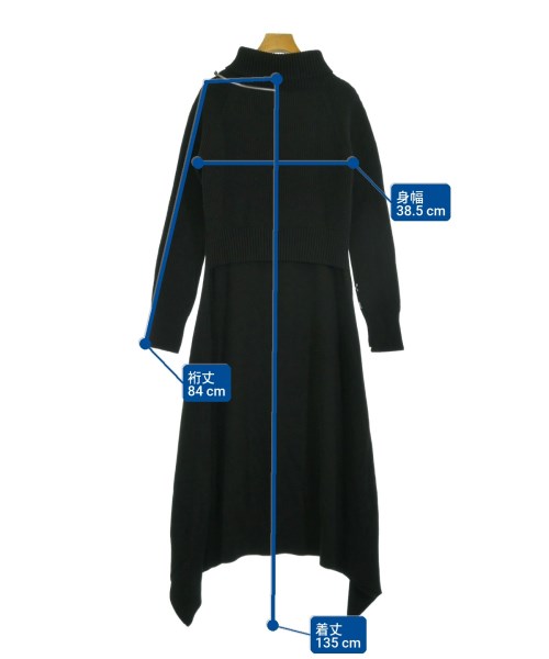 sacai（サカイ）ワンピース 黒 サイズ:1(S位) レディース/2200729047029