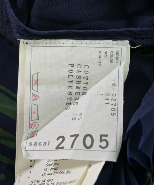 sacai（サカイ）ニット・セーター 紺 サイズ:1(S位) レディース/2200682311076