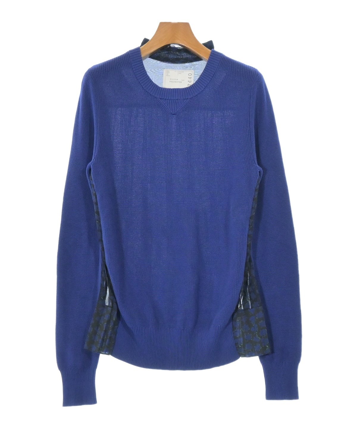 sacai ニット・セーター レディース sacai（サカイ）ニット・セーター 青 サイズ:1(S位) レディース