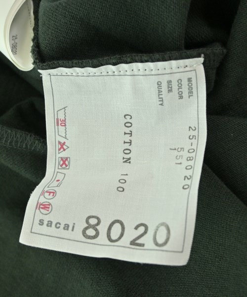 sacai（サカイ）Tシャツ・カットソー 緑 サイズ:1(S位) レディース/2200684962054