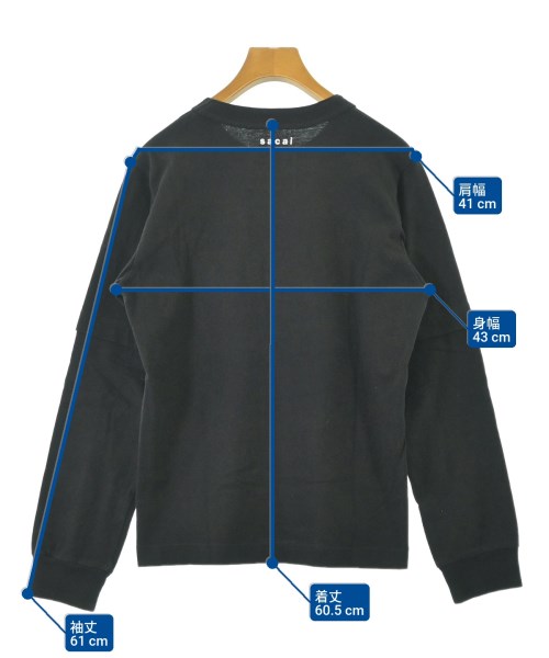 sacai（サカイ）Tシャツ・カットソー 黒 サイズ:XS レディース/2200684962061