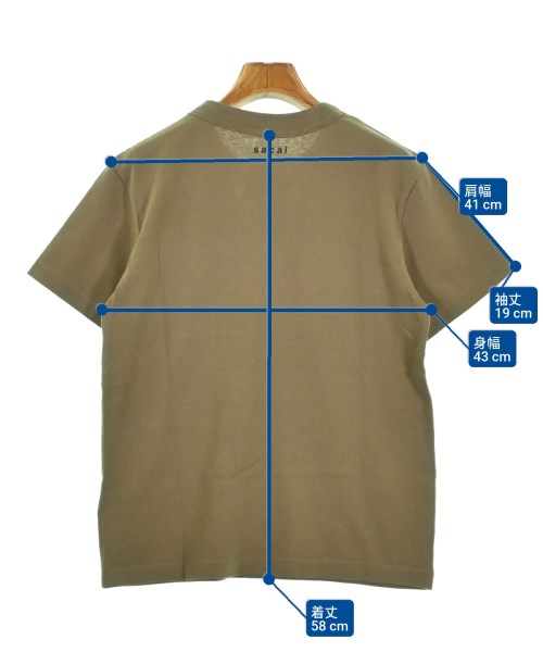 sacai（サカイ）Tシャツ・カットソー カーキ サイズ:0(XS位) レディース/2200684962085